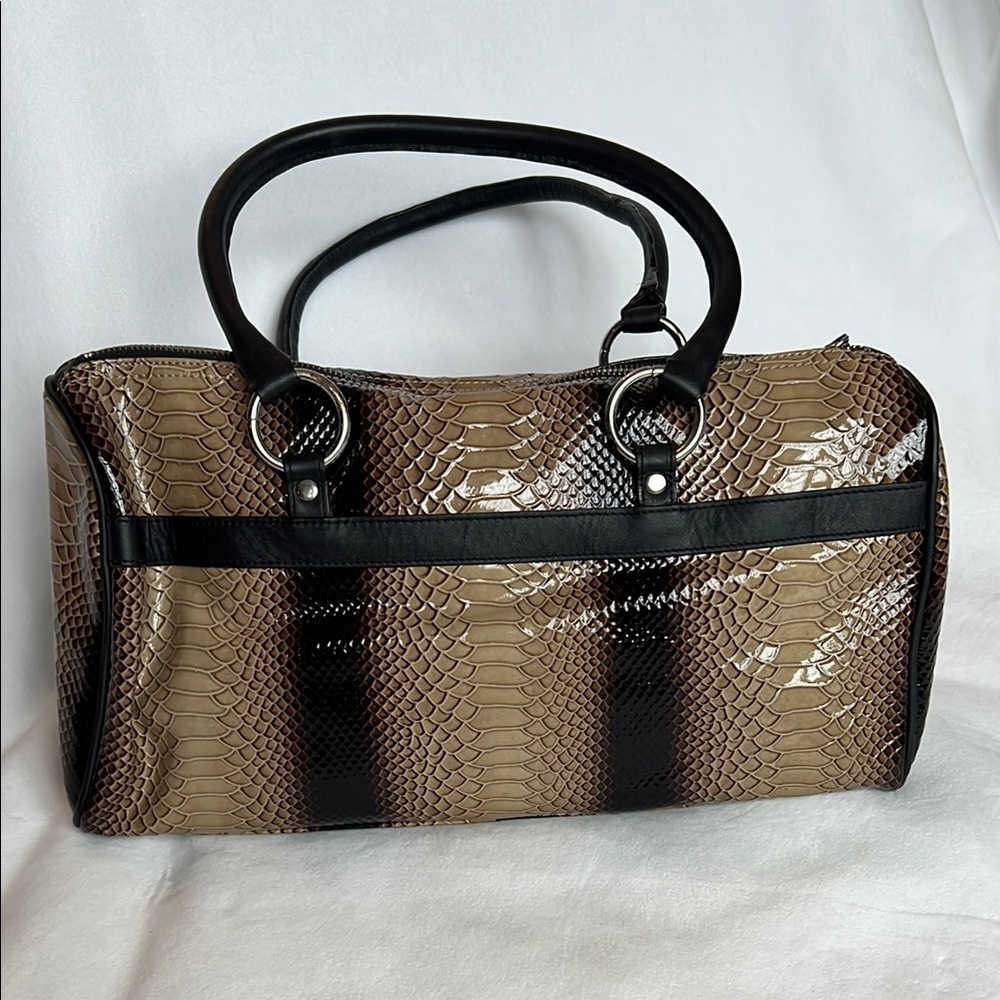 Charlie Lapson Snakeskin Satchel